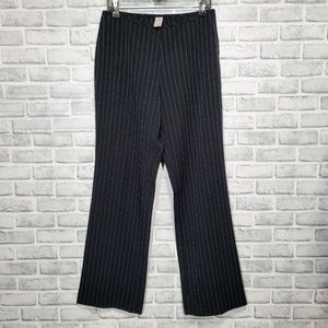 Vintage 90s Y2K Donutz  Tall‎ M/L Black Pinstripe Straight Wide Leg Dress Pants